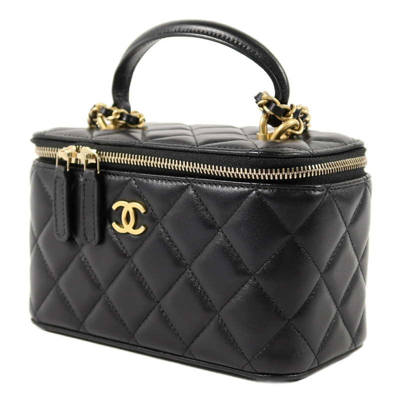 CHANEL 羊皮皮革Top Handle Vanity Case手挽肩背兩用袋-2