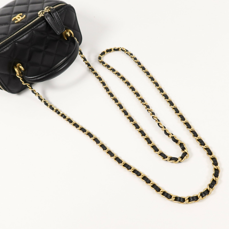 CHANEL 羊皮皮革Top Handle Vanity Case手挽肩背兩用袋-10