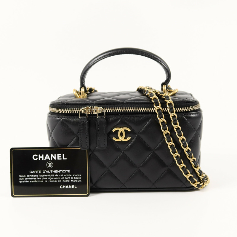 CHANEL 羊皮皮革Top Handle Vanity Case手挽肩背兩用袋-15