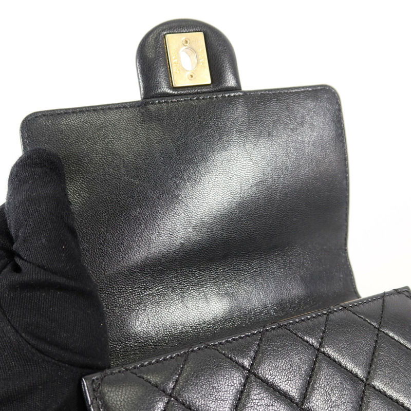 CHANEL 牛皮皮革Matelasse Pearl Chain Shoulder Bag鏈帶肩背袋-5