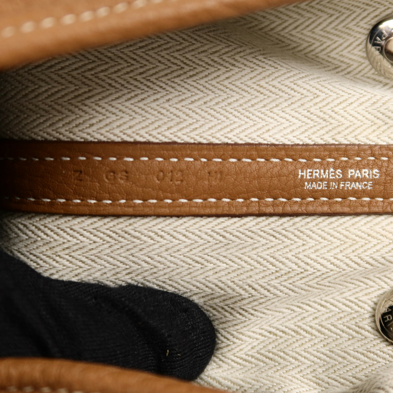 HERMES Negonda皮革Garden Party TPM手挽袋Gold-7