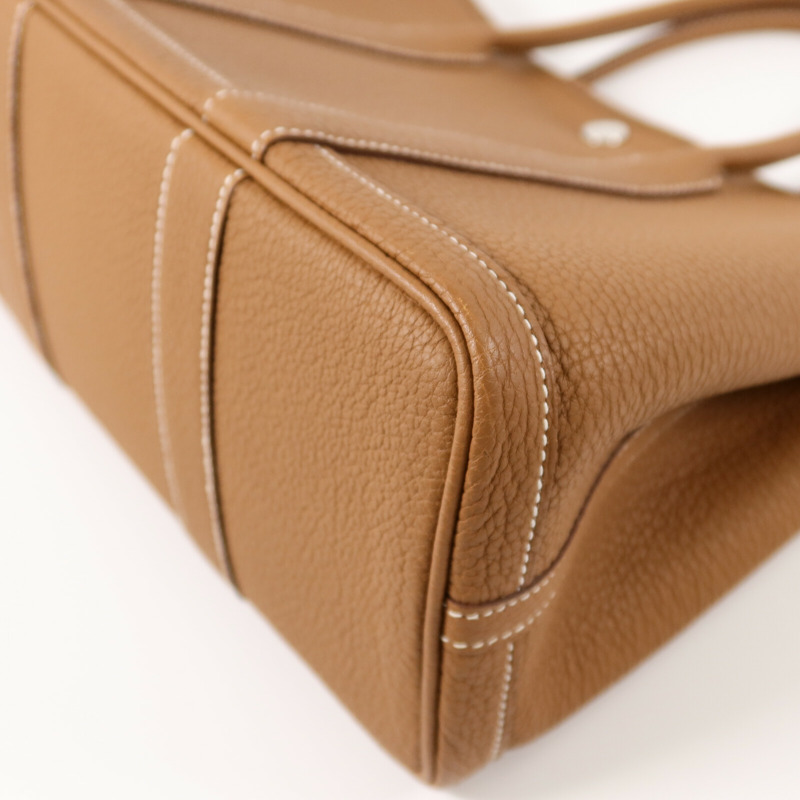 HERMES Negonda皮革Garden Party TPM手挽袋Gold-9