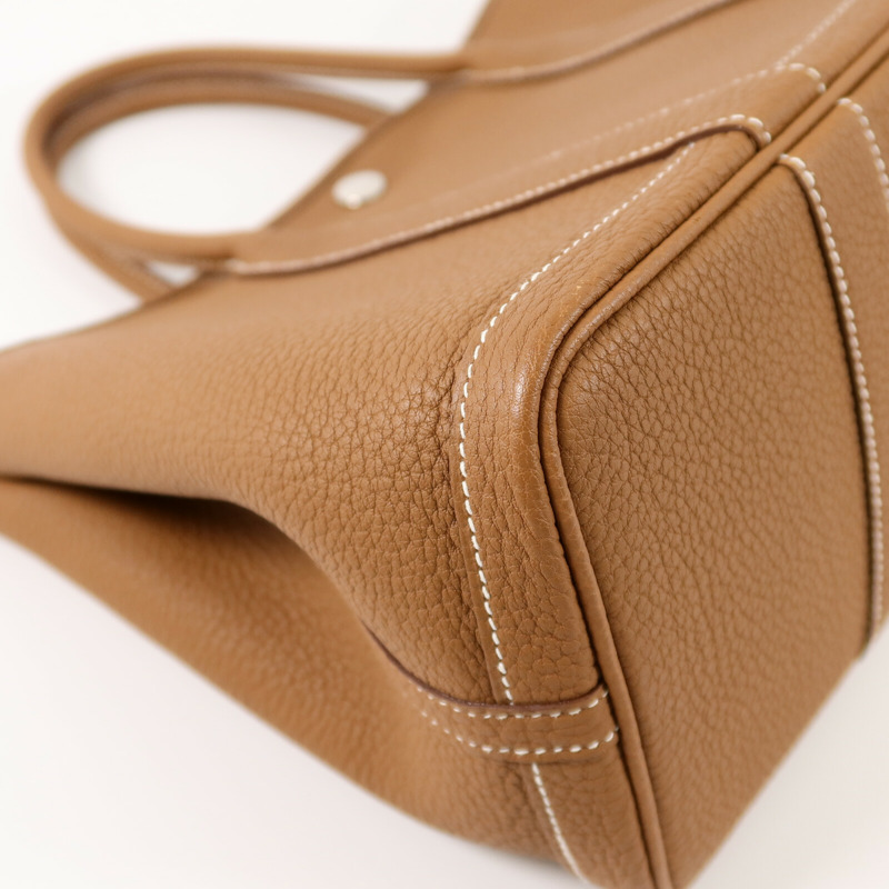 HERMES Negonda皮革Garden Party TPM手挽袋Gold-10