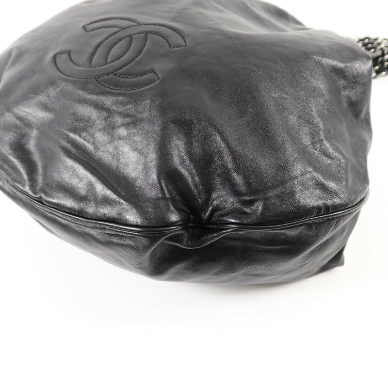CHANEL 牛皮皮革Chain Shoulder Bag鏈帶肩背袋-10