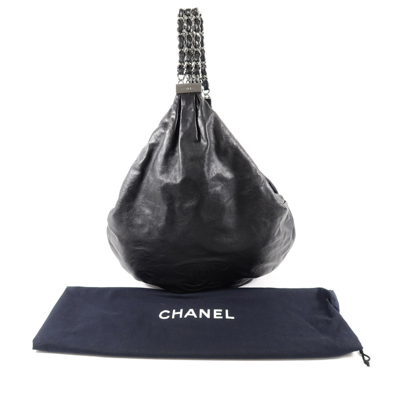 CHANEL 牛皮皮革Chain Shoulder Bag鏈帶肩背袋-14