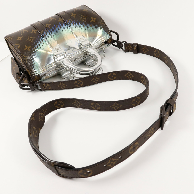 LOUIS VUITTON Monogram Metallic Nebula Keepall Bandouliere 25 手挽肩背兩用袋-9