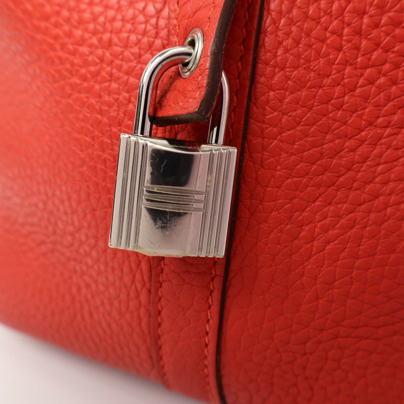 HERMES Clemence皮革Picotin MM手挽袋Rouge Pivoine-6