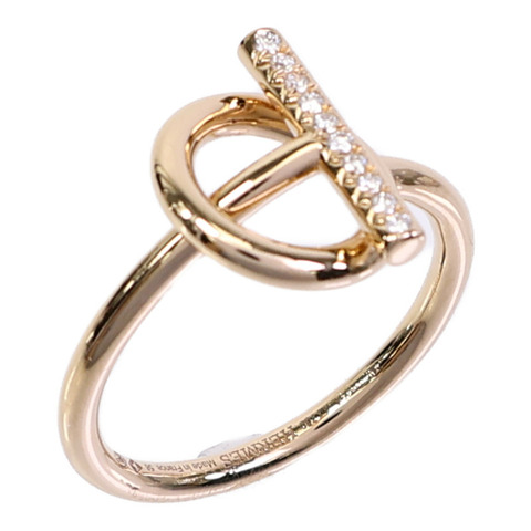 HERMES 18K玫瑰金Echappee Ring鑽石戒指