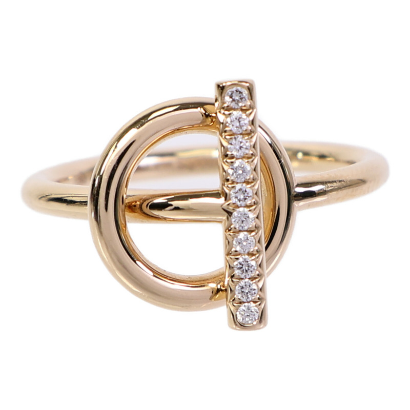 HERMES 18K玫瑰金Echappee Ring鑽石戒指-1