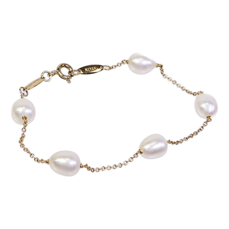 TIFFANY&CO 18K黃金Pearls By The Yard Bracelet珍珠手鏈-2