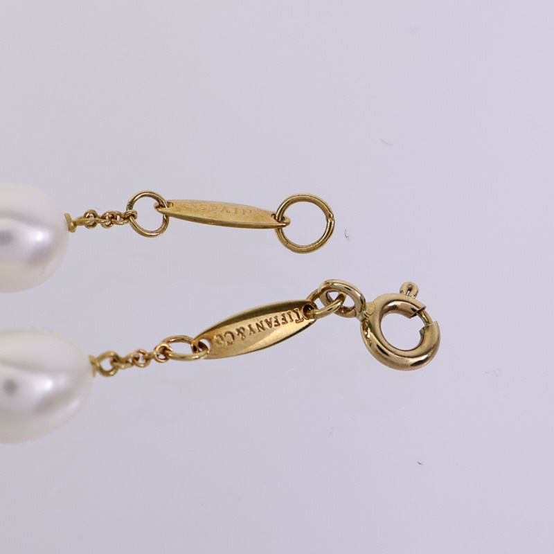 TIFFANY&CO 18K黃金Pearls By The Yard Bracelet珍珠手鏈-5