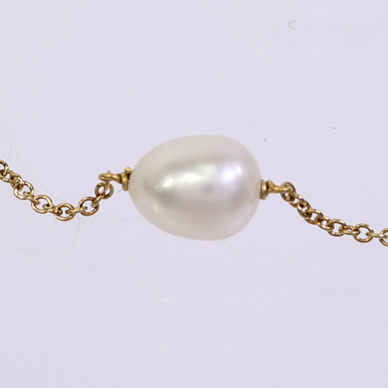 TIFFANY&CO 18K黃金Pearls By The Yard Bracelet珍珠手鏈-7
