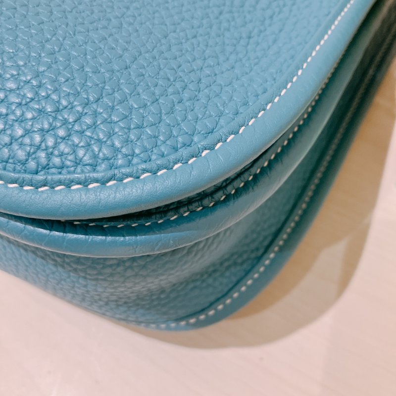 TK2061 Hermes 愛馬仕小號肩帶包包 Evelyne 29 TC Bleu Jean x PHW Stamp Square P-7