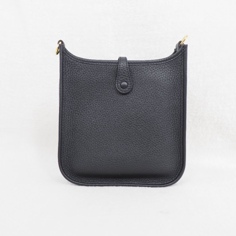 Hermes Mini Evelyne 19 愛馬仕伊芙琳TPM小號黑色金扣編織帶 Y刻-7