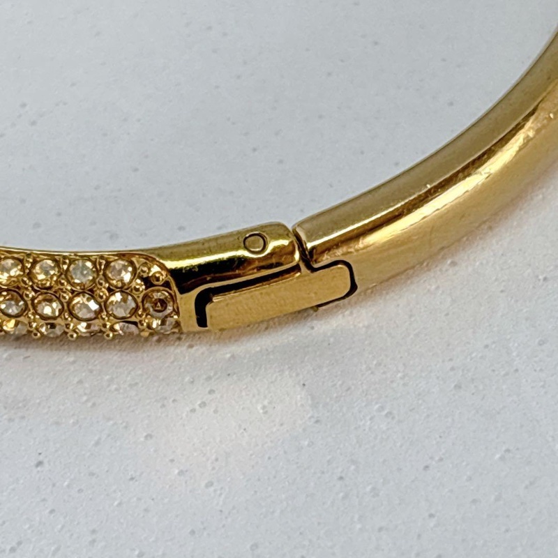 swarovski 施華洛世奇 水鑽手鐲 雪花密鑲 鍍玫瑰金色 S號-1