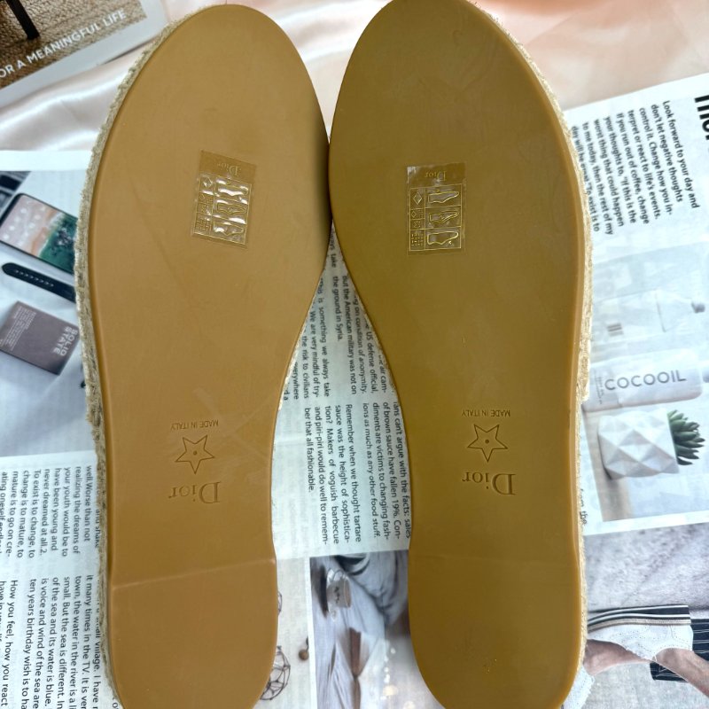 Dior 圖案花提刺繡漁夫鞋 37碼-5