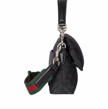 Gucci 男女同款 飾織帶小號GG斜挎包均碼碼小號、19cm*7cm*15cm-2