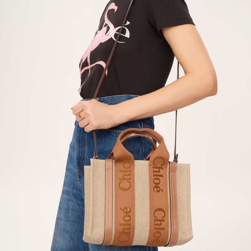 Chloe 女士 小號 Woody 單肩包均碼碼26.5cm*8cm*20cm-2