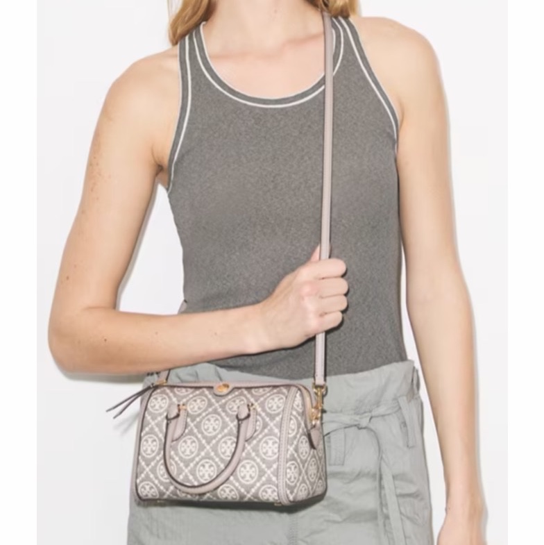 Tory Burch 女士 T 字母圖案塗層提花單肩包均碼碼18.5cm*11.5cm*12cm-3