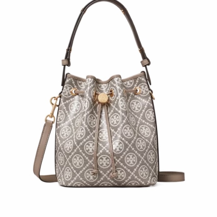Tory Burch 女士 圖案塗層提花水桶包均碼碼17.9cm*11.7cm*21.2cm-5