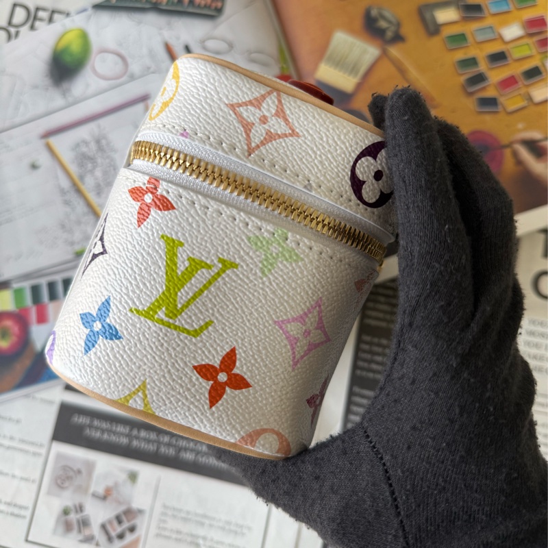 LV x TM Nice Nano 村上隆聯名限量手提化妝包(白彩)-2