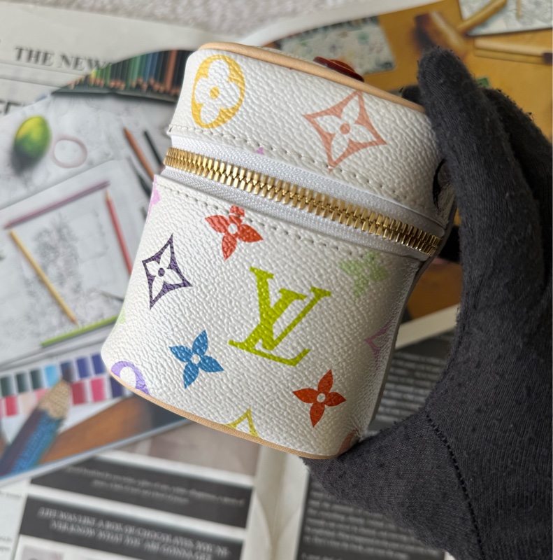 LV x TM Nice Nano 村上隆聯名限量手提化妝包(白彩)-4