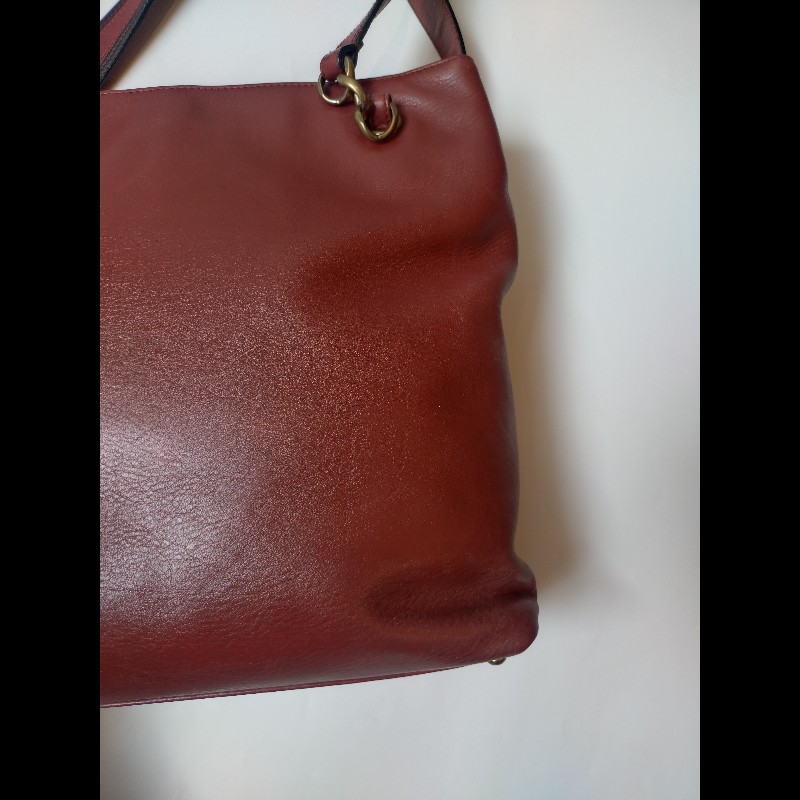 Chanel 雙肩帶磚色皮革直式托特包-8
