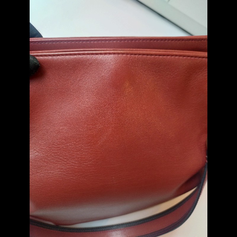Chanel 雙肩帶磚色皮革直式托特包-47