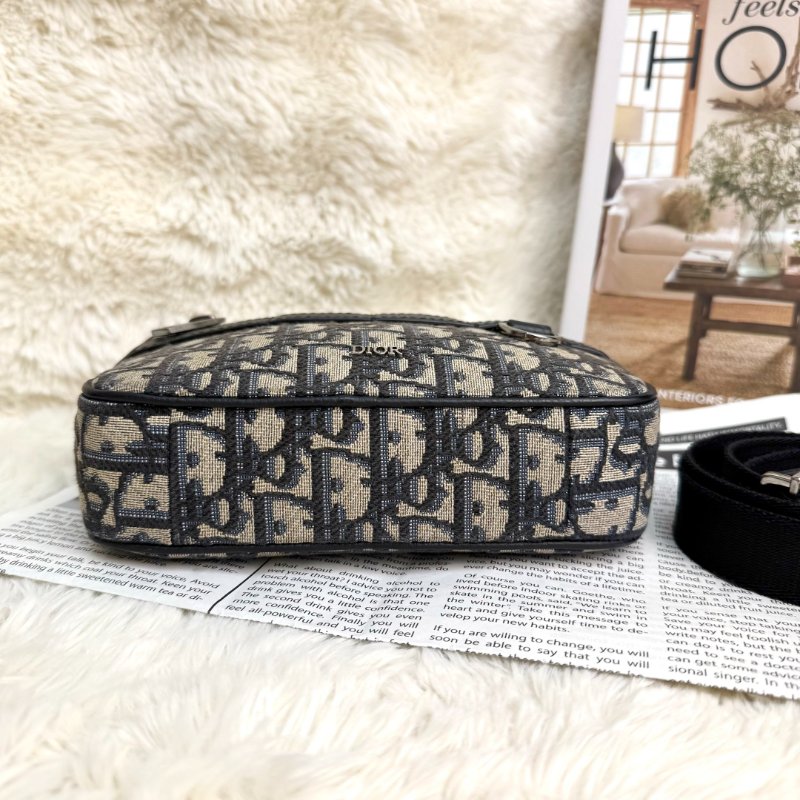Dior 迷你 Safari 手袋(附肩帶) 牛皮拼尼龍拼帆布-4