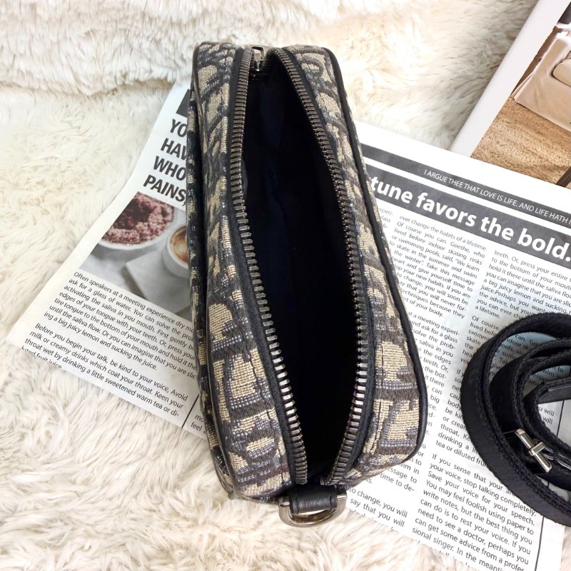 Dior 迷你 Safari 手袋(附肩帶) 牛皮拼尼龍拼帆布-5