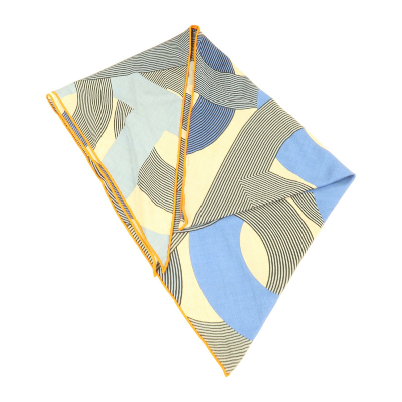 HERMES 羊絨/絲質Giant Triangle Scarf 208x83cm圍巾-10