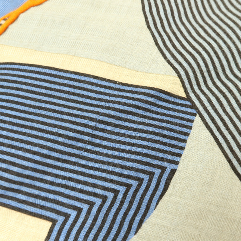 HERMES 羊絨/絲質Giant Triangle Scarf 208x83cm圍巾-13