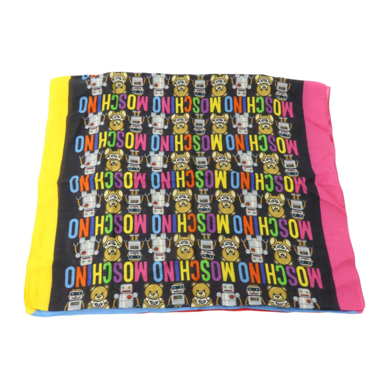 MOSCHINO 莫代爾/羊絨Toy Robot Scarf 145x43cm圍巾-3