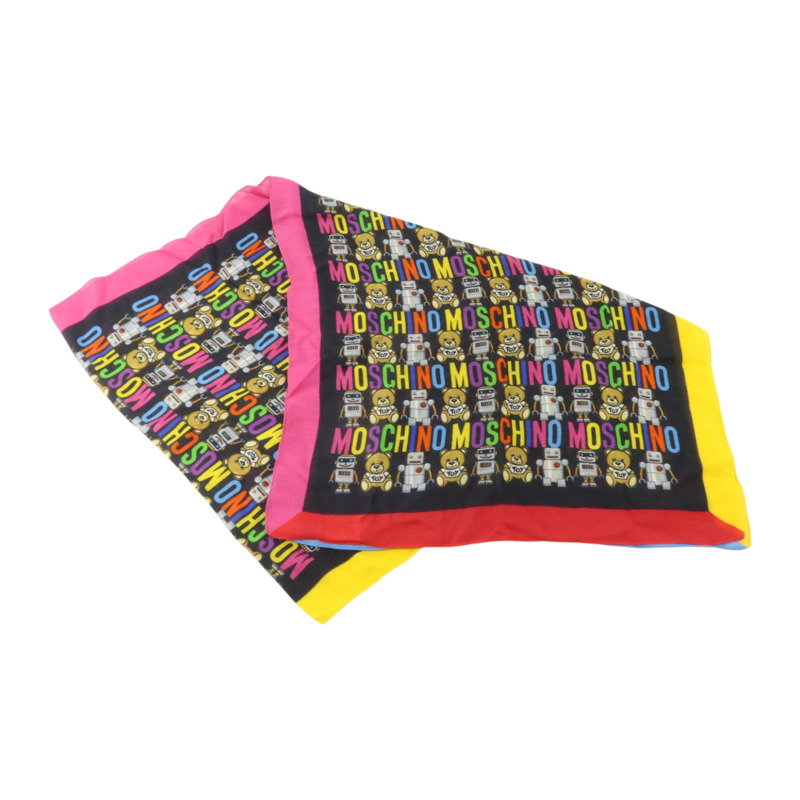 MOSCHINO 莫代爾/羊絨Toy Robot Scarf 145x43cm圍巾-4