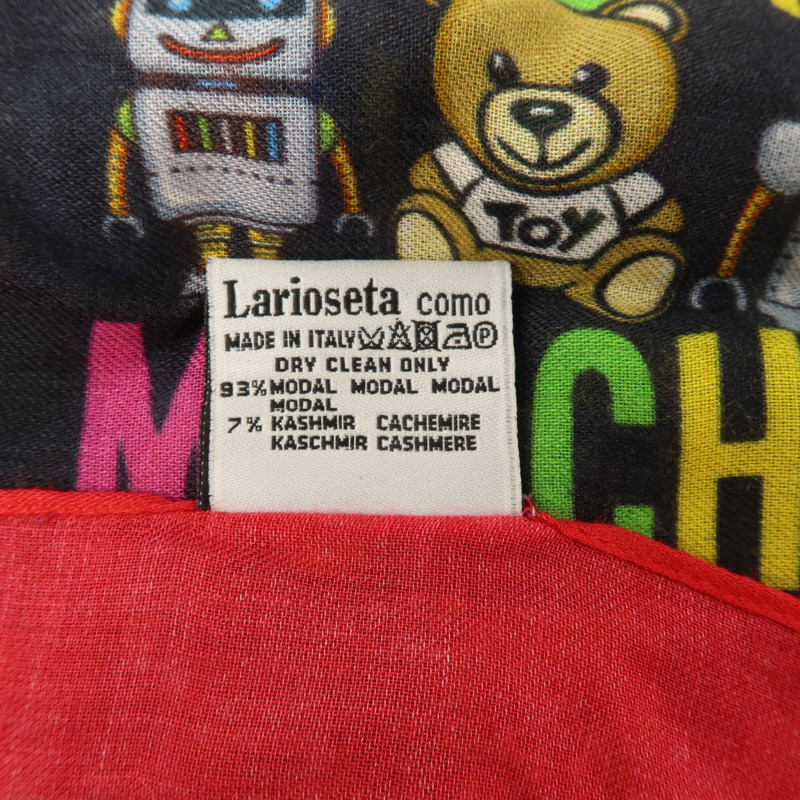 MOSCHINO 莫代爾/羊絨Toy Robot Scarf 145x43cm圍巾-7