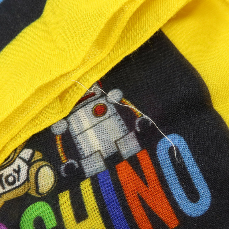 MOSCHINO 莫代爾/羊絨Toy Robot Scarf 145x43cm圍巾-10