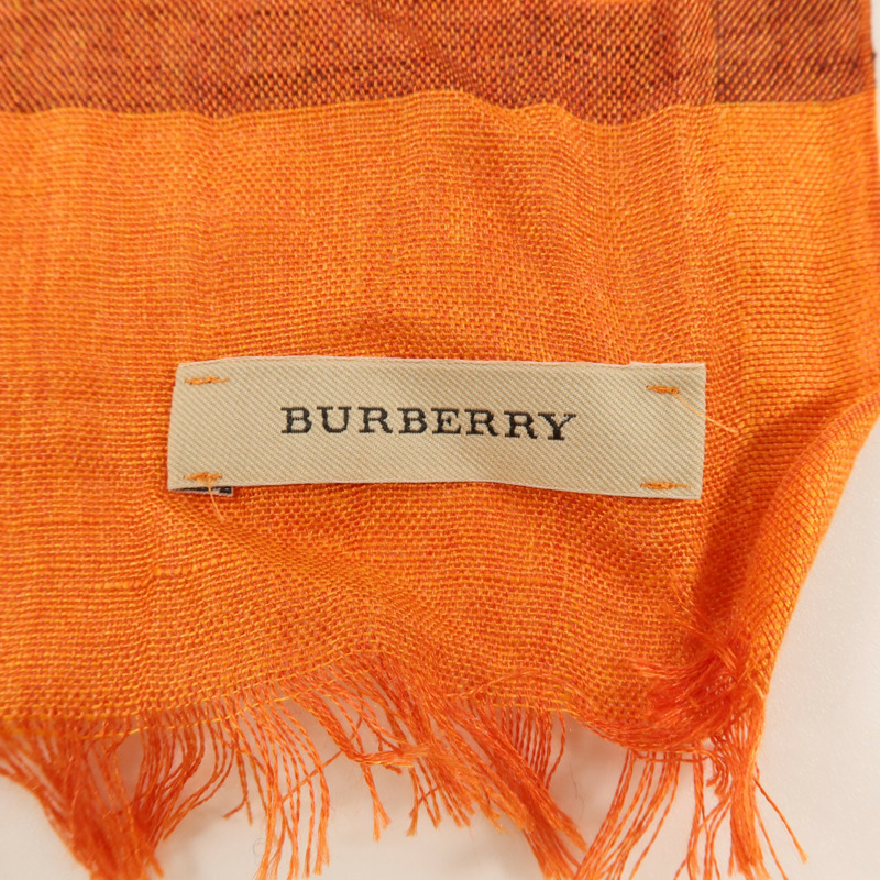 BURBERRY 絲質/麻質Scarf 180x50cm絲巾-8