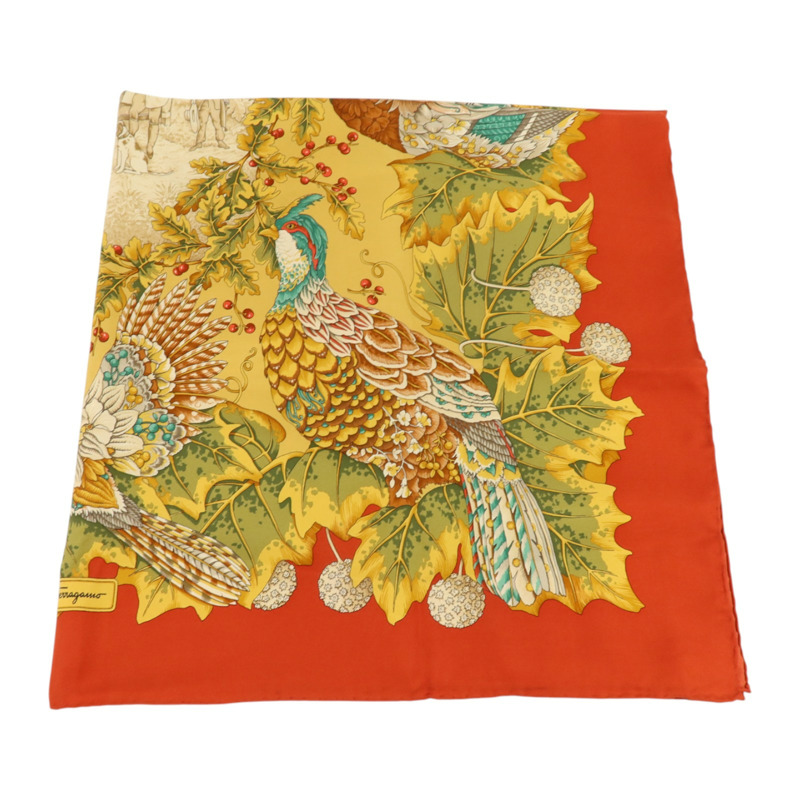 Salvatore Ferragamo 絲質Scarf 90x90cm絲巾-4