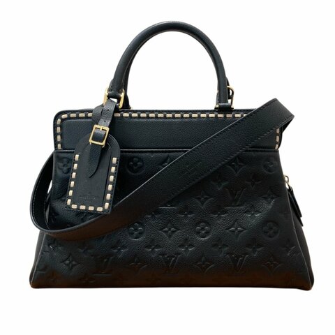 LOUIS VUITTON 路易威登 M41491 BLACK VOSGES MM 手提肩背包 皮革 黑色 金釦