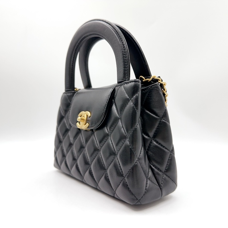 閒置新🆕Chanel/香奈兒 黑金kelly大號 手提包斜挎包 芯片款 ✅正品-2