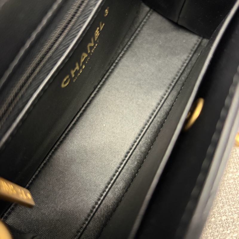 閒置新🆕Chanel/香奈兒 黑金kelly大號 手提包斜挎包 芯片款 ✅正品-5