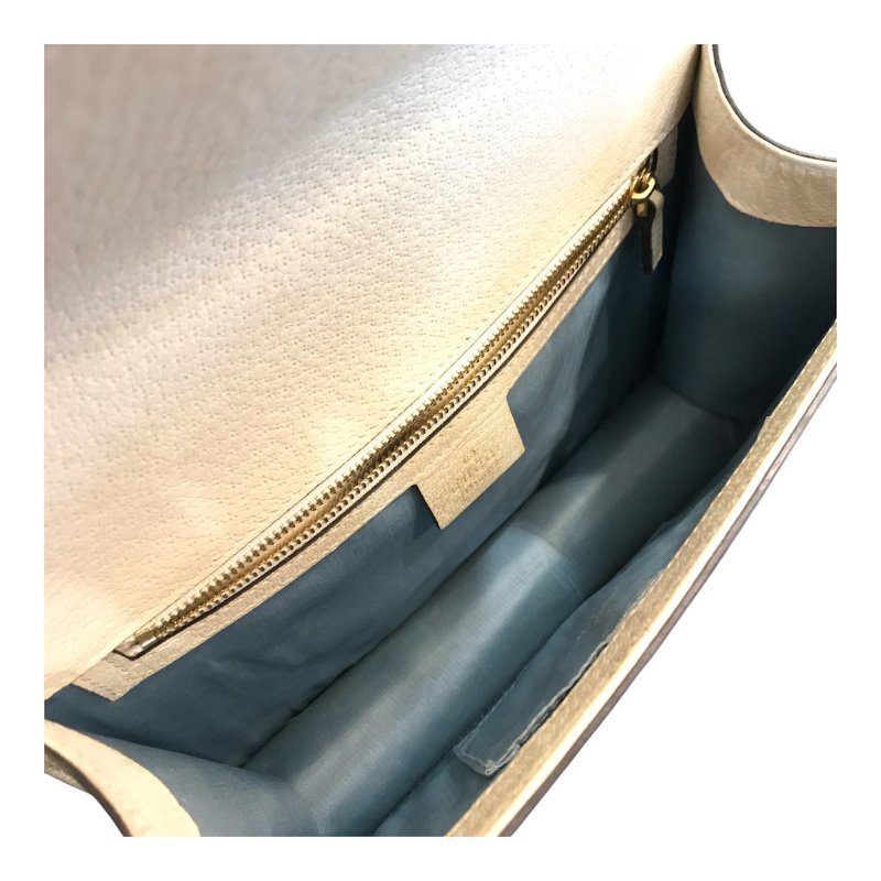 GUCCI白色蜜蜂塞爾維亞斜背包-7