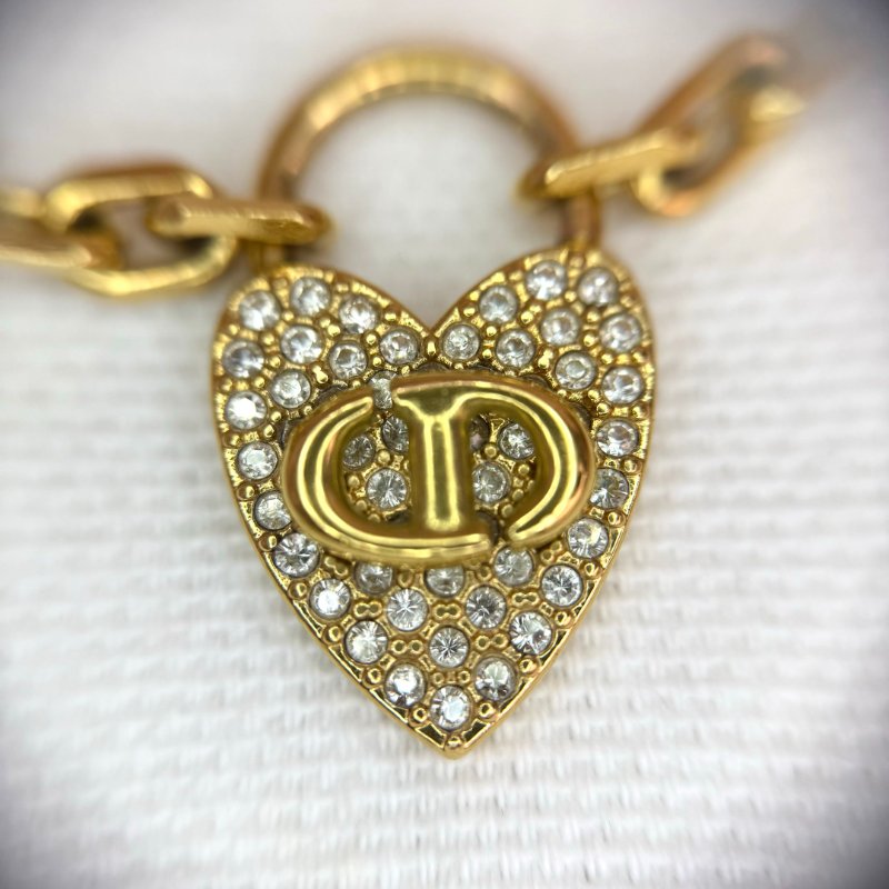 Dior 金色雙層手鏈愛心 CD-1