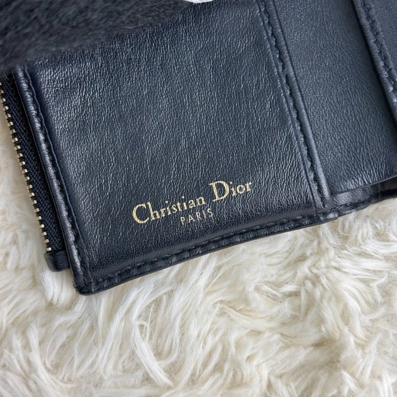 Dior Lotus 馬鞍錢包 牛皮拼帆布-8