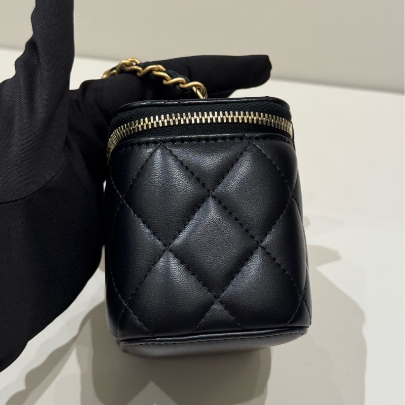 Chanel 香奈兒 黑金盒子 金球鏈條包 32開-5