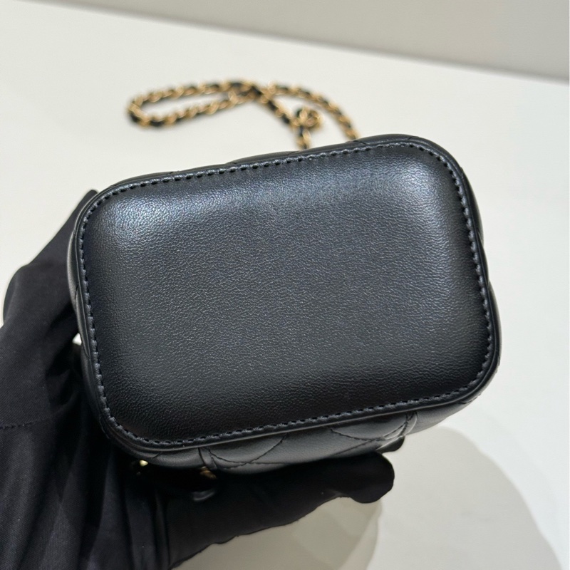 Chanel 香奈兒 黑金盒子 金球鏈條包 32開-7