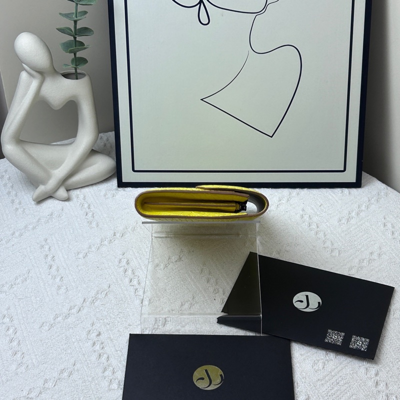 Hermes • Constance M9金盞花黃 銀釦霧面鱷魚皮長夾-9