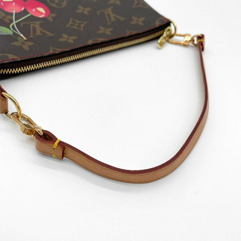 路易威登 (LOUIS VUITTON) Pochette Accessoires Monogram Cherry 手袋 Takashi Murakami 聯名款 M95008 塗層帆布棕色 女士款-8