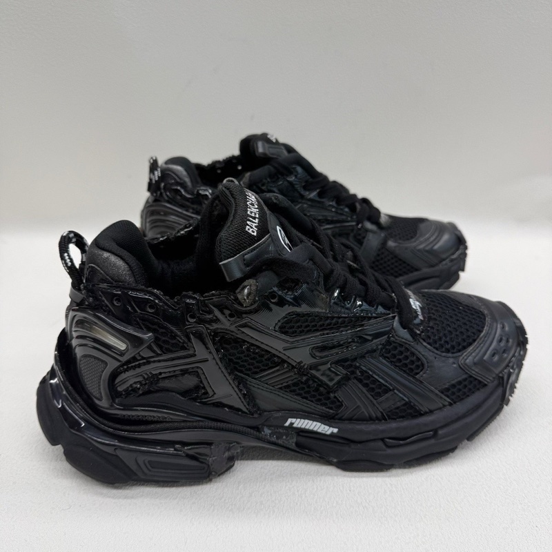 Balenciaga巴黎世家 Runner 黑色漆皮 男款 黑色39碼-3