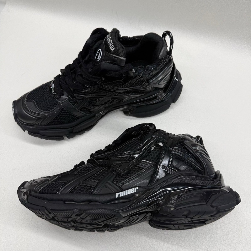 Balenciaga巴黎世家 Runner 黑色漆皮 男款 黑色39碼-7